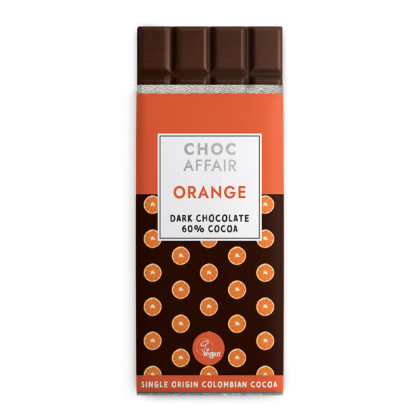 Orange dark chocolate bar - Choc Affair Trade