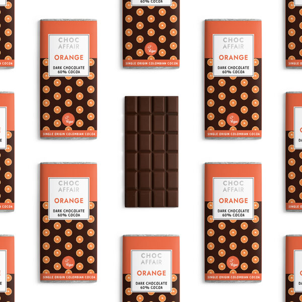 Multiple Orange dark chocolate bars