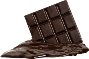 Melting chocolate bar