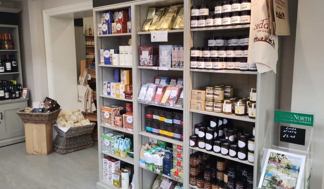 A shop unit with chocolate bars