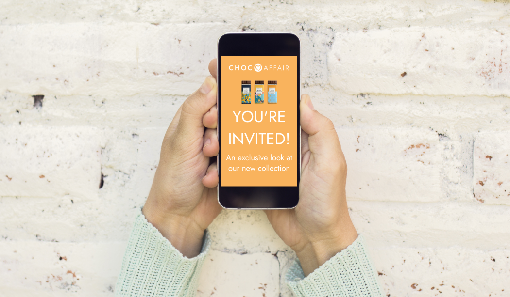 A phone with an invitation on it